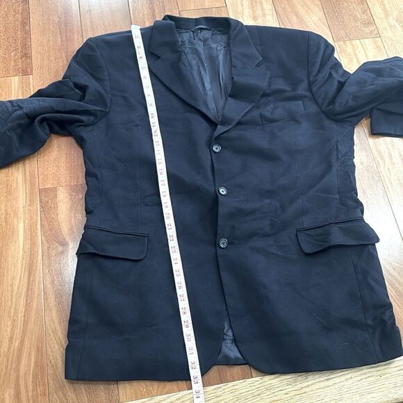 Brooks Brothers 100% Cashmere Loro Piana fabric Black Blazer Made In Canada 48 L - Picture 9 of 11